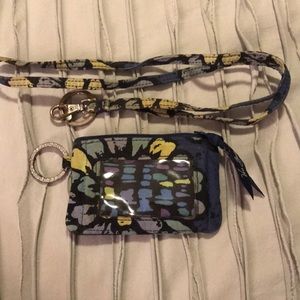Vera Bradley card holder with lanyard